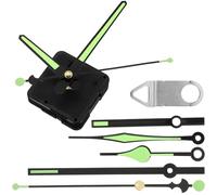 HORIALENCE Mecanismo de Reloj de Pared Diseño Luminoso y Manecillas Largas, Funcionamiento a Pilas, Material Plástico, Kit Versátil para Reparación y Creación de Relojes