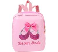 HORIALENCE Mochila de Baile de Ballet para Niñas Purpurina, Correa Ajustable y Material PU, Adecuado para Escuela y Viajes, Diseño Elegante y Funcional