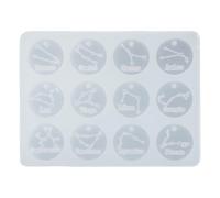 HORIALENCE Moldes de Silicona para Hacer Joyas Diseño de Doce Signos Zodiacales, Resistentes al Desgarro y Reutilizables para Colgantes y Manualidades