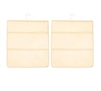 HORIALENCE Organizador Colgante de Armario 2 Piezas Beige, Tela No Tejida Resistente, Múltiples Bolsillos para Ropa Interior y Calcetines para Dormitorio y Baño