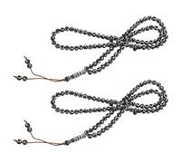 HORIALENCE Paquete de 2 cuentas de Tasbih de 99 cuentas para la oración - Collar islámico de Dhikr de acrílico - Rosario musulmán árabe - Misbaha tradicional para la oración diaria de hombres y