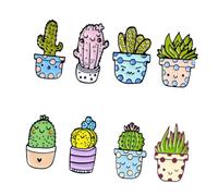 HORIALENCE Pin Creativo de Cactus de Aleación Goteo de Aceite, Set de 8 Piezas Decorativas para Uso Diario y Fiestas, Diseño Delicado y Colorido Varios estilos