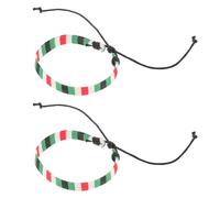 HORIALENCE Pulsera Palestina Ajustable 2 Piezas de Algodón Trenzado Pulseras Tejidas para Mujer Diseño Tradicional de Bandera Accesorios Artesanales de Pakistán para Uso Diario y Obsequio