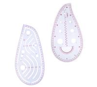 HORIALENCE Reglas de Costura y Patronaje de Pvc Blanco Buena Flexibilidad y Superficie Lisa, Paquete de 2 Piezas para Corte y Confección en Tiendas de Ropa