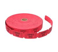 HORIALENCE Rollo de 2000 boletos para eventos: boletos de rifa de un solo rollo para recaudar fondos Carnavales Premios de puerta Comida y bebida Eventos de aula Recompensas - Rojo