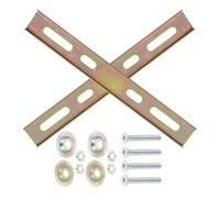 HORIALENCE Soporte Metálico para Placa Base de Portaequipajes Trasero de Motocicleta, Fijación Segura y Resistente, Base Reforzada Almohadilla Antivibración para Scooter y Baúl, Accesorios