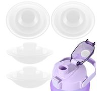 HORIALENCE Tapón Redondo de Silicona Blanco a Prueba de Derrames para Botella de Agua, Pack de 5 Unidades Sellado Hermético Adecuado para Uso Diario Hogar