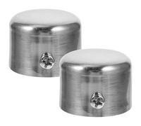 HORIALENCE Tapones de Extremo de Riel de Cortina de Aleación Plata, 2 Piezas, Decorativos para Cortinas, Estilo Único para Ventana