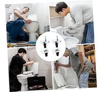 HORIALENCE Tornillos para Fijación de Asiento de Inodoro Kit Resistente con Base Metálica y Goma Fácil Instalación para Fijar Tapas de Wc