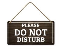Horienteeon Letrero con texto en inglés «Please Do Not Disturb For Front Door Do Not Disturb», colgador de madera para exteriores, interiores, ventanas, paredes, patios, decoración del hogar, 15,2 x