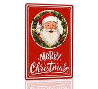 Horienteeon Letrero de aluminio con texto en inglés "I Hate Christmas" de 14 x 20 cm, letreros de metal de aluminio resistente, sin óxido, decoración de Navidad, letreros divertidos para exteriores