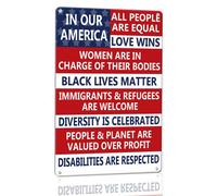 Horienteeon Letrero de aluminio resistente con texto en inglés "All People are Equal, Love Wins, Black Lives Matter de 20 x 30 cm, resistente al óxido, Diversity is Celebrated & More Yard Sign, fácil