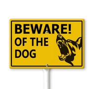 Horienteeon Letrero de aluminio resistente para patio con estaca, 30 x 20 cm, sin óxido, propiedad privada, peligroso para exteriores, perros guerreros