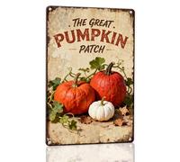 Horienteeon Letrero vintage de aluminio con texto en inglés «The Great Pumpkin Patch» de 30 x 40 cm, resistente a la corrosión, para decoración de casa de campo, otoño, día de Acción de Gracias