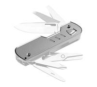 HorixGear Custom Titanium/Brass Handle Scales for T4 Multitool - 1 Pair Replacement Patches with Superior Durability and Unique Design (Plata Ti)