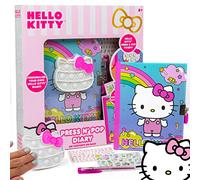 Horizon Group USA Kit de diario de Hello Kitty, diario, Press N' Pop Fidget | Kit de diario Kawaii DIY con juguete antiestrés, incluye bolígrafo y calcomanías para personalizar, actividad de escritura