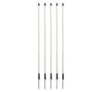 horizont strongLine - Lote de 5 estacas de fibra de vidrio con una sola punta para redes de 90 cm por encima del suelo, 105 cm de longitud total, postes de valla de pasto, postes de valla