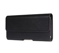 Horizonta - Funda para teléfono móvil con clip para cinturón de piel sintética para iPhone 16 Pro Max, Samsung Galaxy A17, A16, A05, A06, A56, S25, Ultra HONOR X6c, Xiaomi POCO C75 (negro, XL)