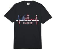 Horizonte de Boston Skyline Latido del Corazón EE.UU. Boston Comfort Colors Adult Heavyweight T-Shirt