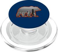 Horizonte de la Ciudad de Chicago Dentro de una Silueta parda PopSockets PopGrip para MagSafe