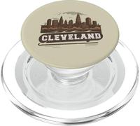 Horizonte de la Ciudad de Cleveland Ohio de Estilo Retro PopSockets PopGrip para MagSafe