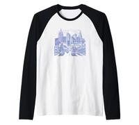 Horizonte de la Ciudad de Las Vegas Nevada Camiseta Manga Raglan