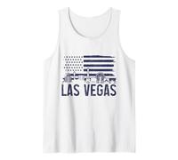 Horizonte de Las Vegas Nevada Bandera de Estados Unidos patriótico Vintage Orgullo Camiseta sin Mangas