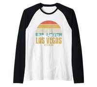 Horizonte de Las Vegas Nevada Vintage Pride Camiseta Manga Raglan