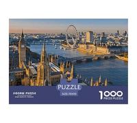 Horizonte de Londres Puzzle de 1000 Piezas Papel para Adultos Río Támesis Juego de Puzzle 1000 Piezas Relajación Decoración 70x50cm/1000pcs