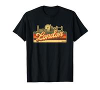Horizonte de Londres y rayas retro de Inglaterra - Orgullo Camiseta