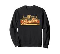 Horizonte de Londres y rayas retro de Inglaterra - Orgullo Sudadera