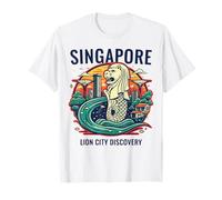 Horizonte de Singapur Merlion Lion City Singapurenses Camiseta