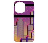 Horizonte de una Ciudad púrpura Synthwave Carcasa para iPhone 14 Pro MAX