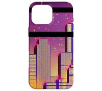 Horizonte de una Ciudad púrpura Synthwave Carcasa para iPhone 16 Pro MAX
