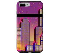 Horizonte de una Ciudad púrpura Synthwave Carcasa para iPhone 7 Plus/8 Plus