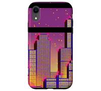 Horizonte de una Ciudad púrpura Synthwave Carcasa para iPhone XR