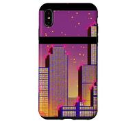 Horizonte de una Ciudad púrpura Synthwave Carcasa para iPhone XS MAX