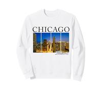 Horizonte del Orgullo del Paisaje Urbano de Chicago Illinois Sudadera
