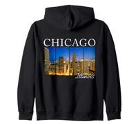 Horizonte del Orgullo del Paisaje Urbano de Chicago Illinois Sudadera con Capucha