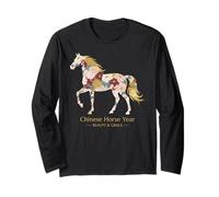 Horizonte Floral Año Caballo Chino Belleza y Gracia Manga Larga