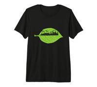 Horizonte Industrial en una Hoja Camiseta Premium