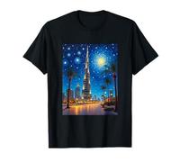 Horizonte Pop Estrellado del Burj Khalifa de Dubái Camiseta