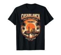 Horizonte Retro de Casablanca Camiseta