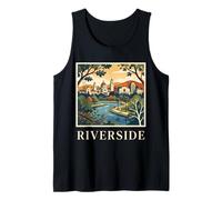 Horizonte Retro Vintage de Riverside, California, Park River City Camiseta sin Mangas