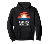 Horizonte sin Fin Divertido diseño de Aventura al Atardecer Sudadera con Capucha