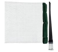 Horizonte Valla de delimitación FLEX, valla móvil especial con 9 estacas separadas de fibra de vidrio, 15 m de largo y 90 cm de alto