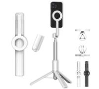 Horizum - Trípode magnético para teléfono, palo selfie extensible de 57/63 pulgadas, trípode magnético para selfie con control remoto, soporte de teléfono de rotación de 360° para grabación de video y