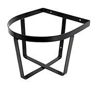 Horka - Soporte de acero para cubo de 12 L con revestimiento de plástico, color negro, para alimentar al caballo, negro