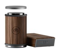 HORL®3 - afilador de cuchillo rodante incl. Soporte de ángulo magnético con ángulo de afilado de 15 ° y 20 °, molinillo de cuchillo | Madera maciza nogal