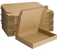 HORLIMER 31,4 x 24,9 x 4,8cm Cajas de Carton con Tapa para Envios de Paquete, 25 Pack, Cajitas de Papel Kraft para Regalo o Embalaje, Marrón